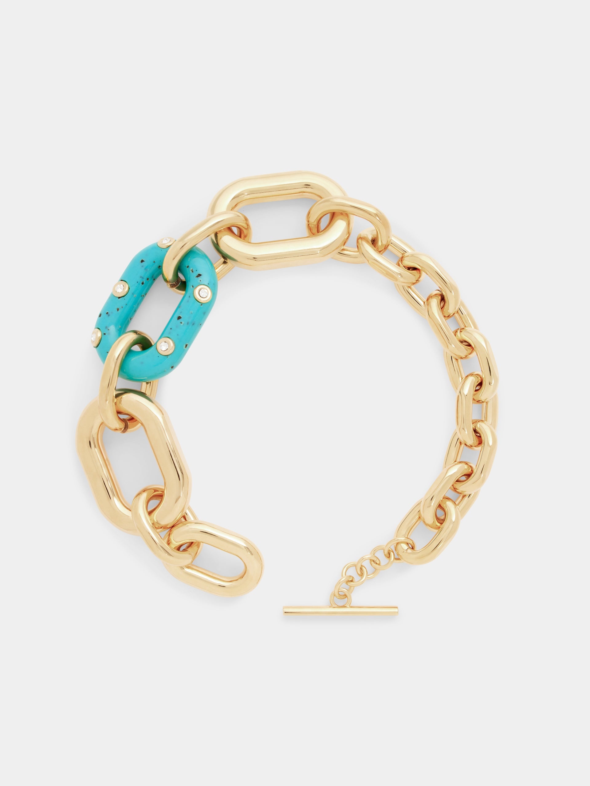 BLUE XL LINK OVERSIZED PALM SPRING NECKACE - 3