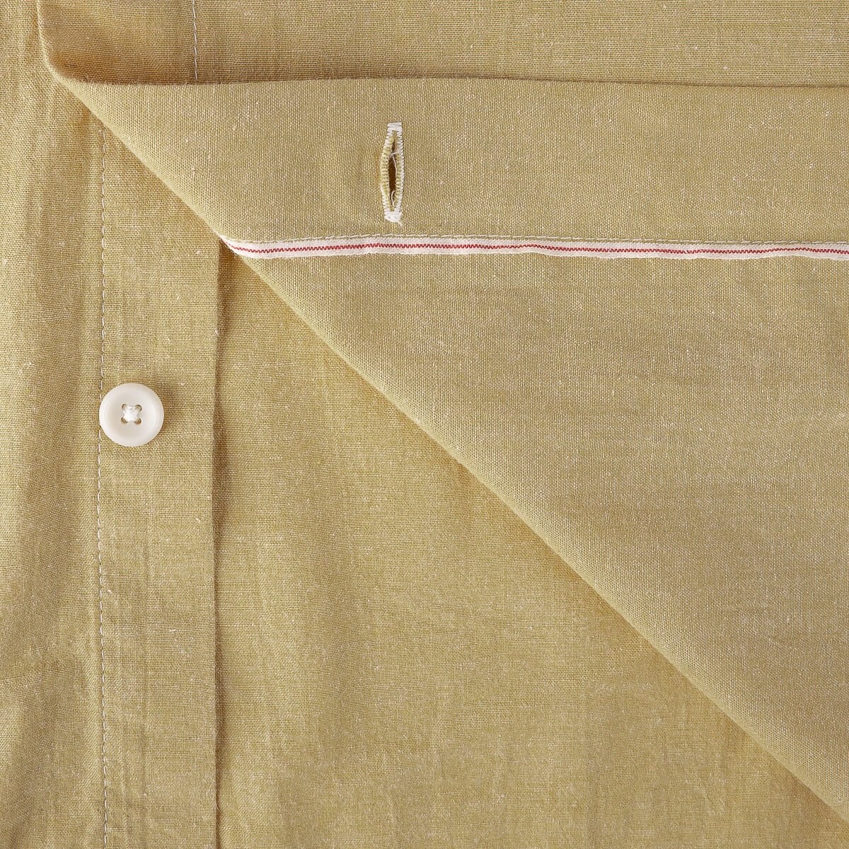 IHSH-388-YEL 4oz Selvedge Short Sleeved Summer Shirt - Yellow - 12