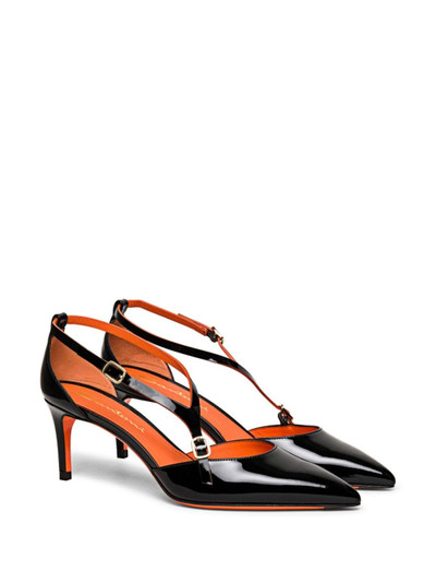 Santoni pointed-toe leather pumps outlook