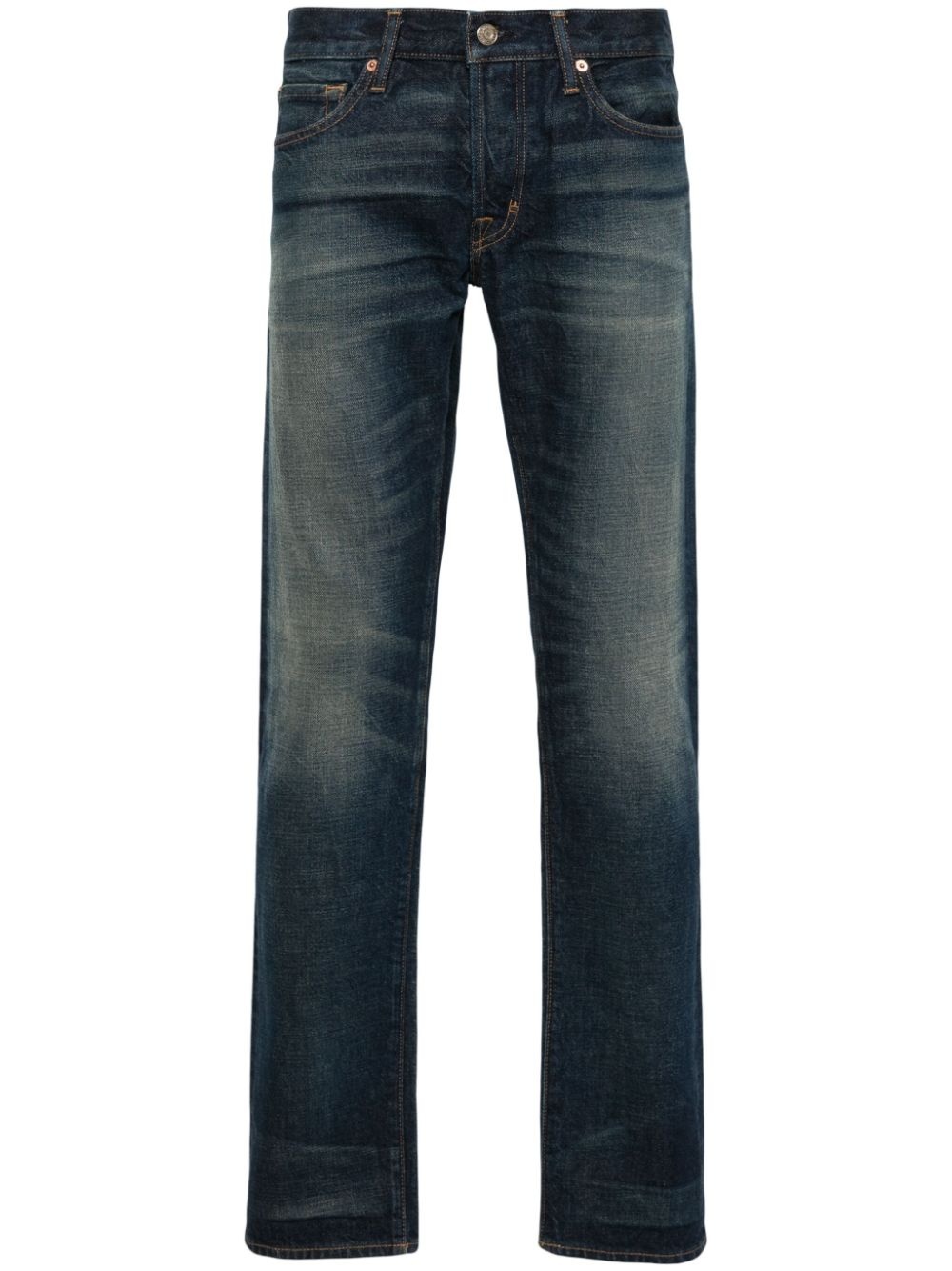 mid-rise slim-fit jeans - 1