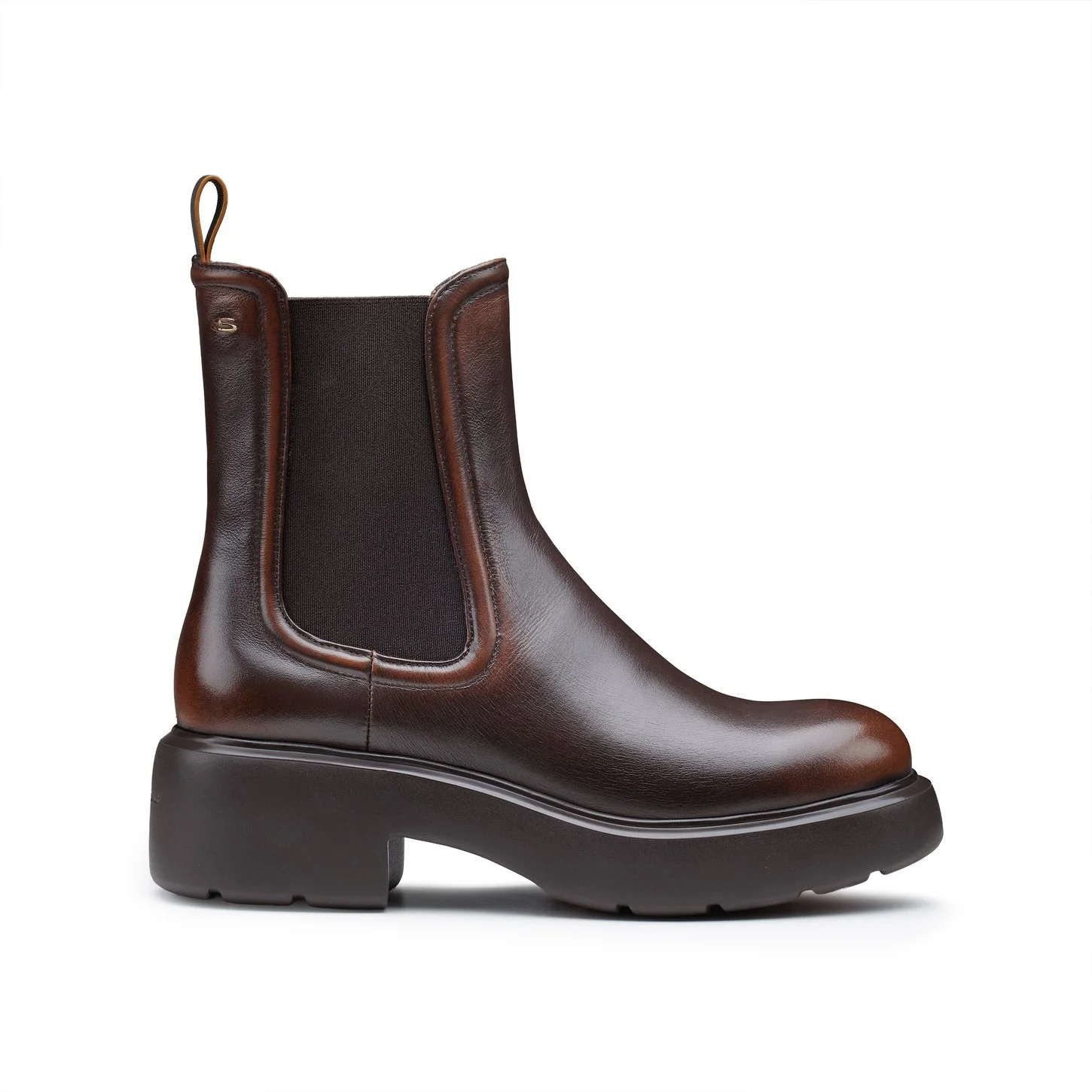 Women's dark brown leather Easy ankle boot - 1