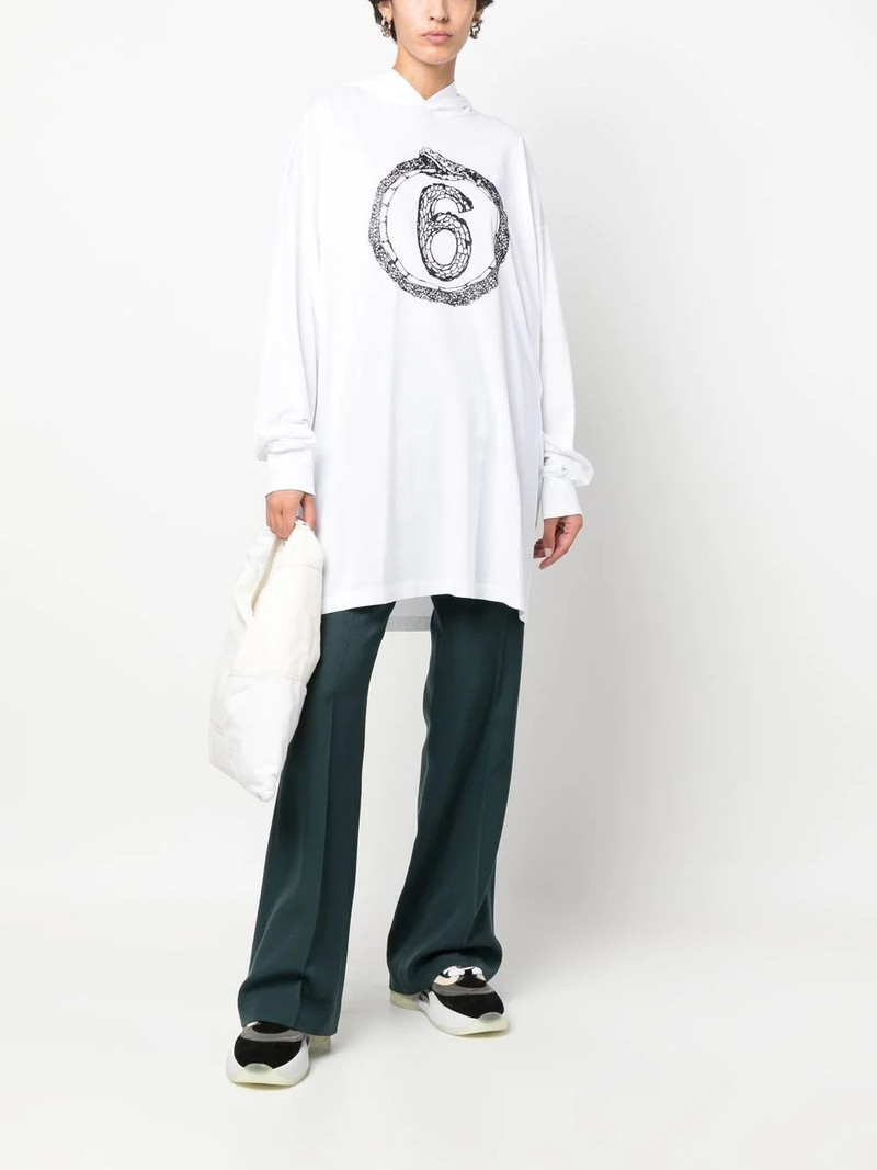 MM6 Maison Margiela logo oversized hoodie outlook