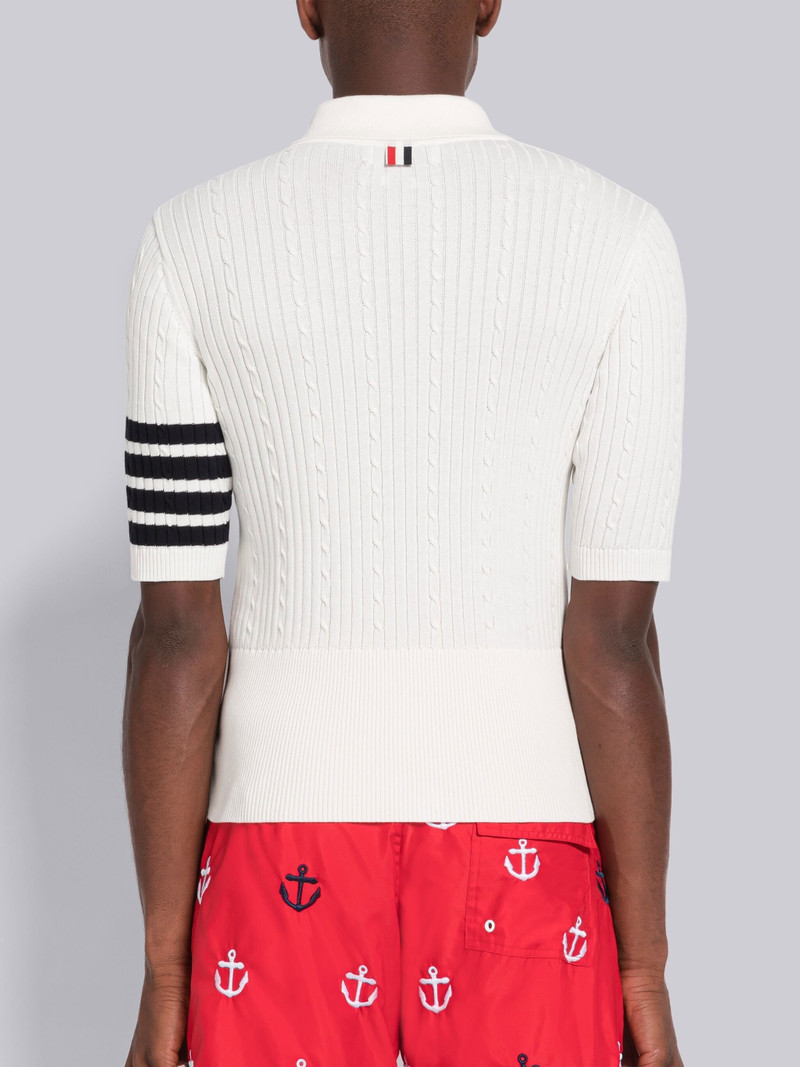 Baby Cable Rib Cotton 4-Bar Short Sleeve Polo 3