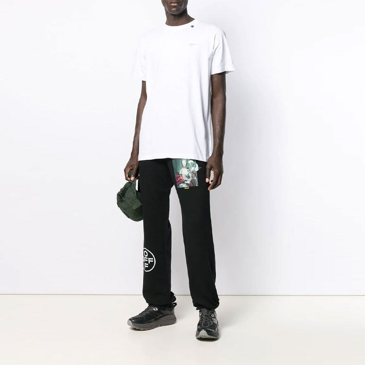 Off-White Crew Neck Pullovers Street Style Cotton Short Sleeves OMAA027E191850030191 - 3