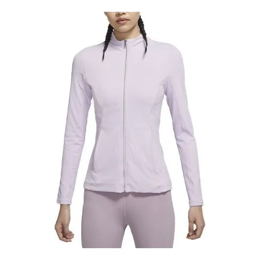 (WMNS) Nike Solid Color Slim Fit Zipper Hoodless Jacket Pink Purple DD5534-530 - 1