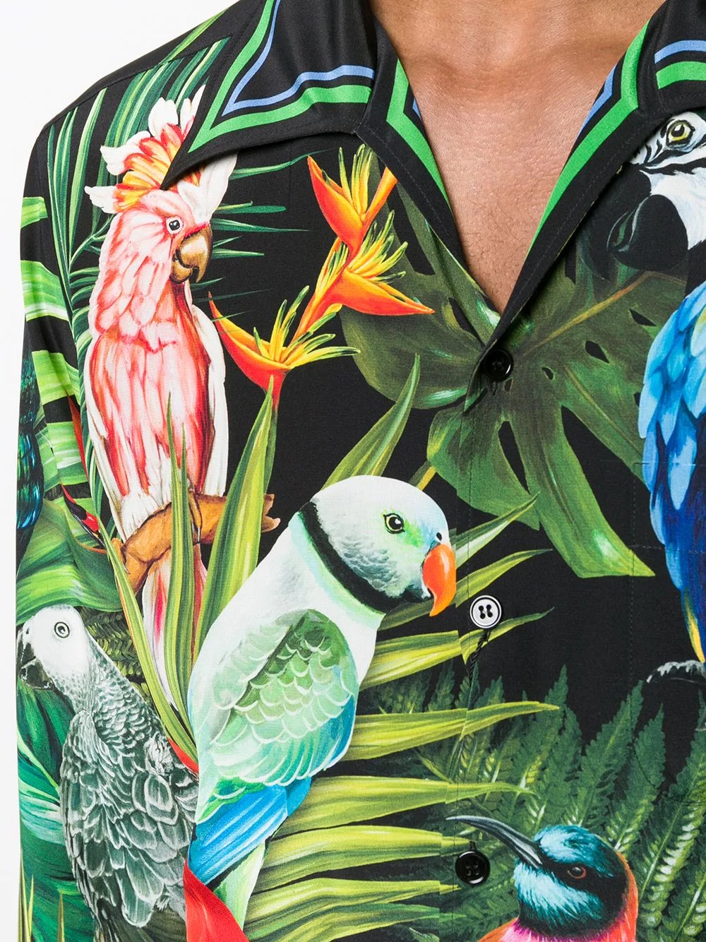 parrot print Hawaii shirt - 5