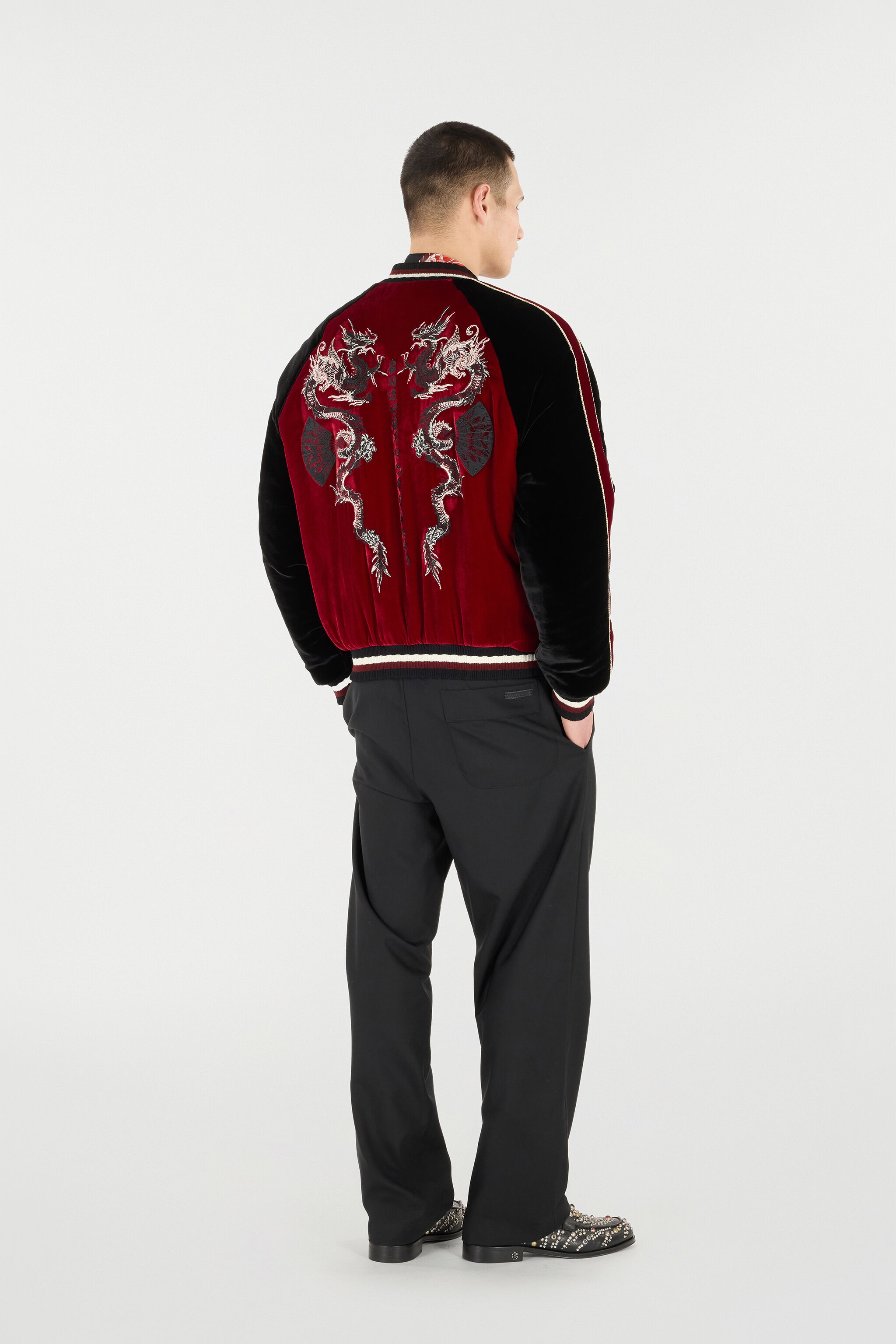 Bomber Jacket With Dragons - 4