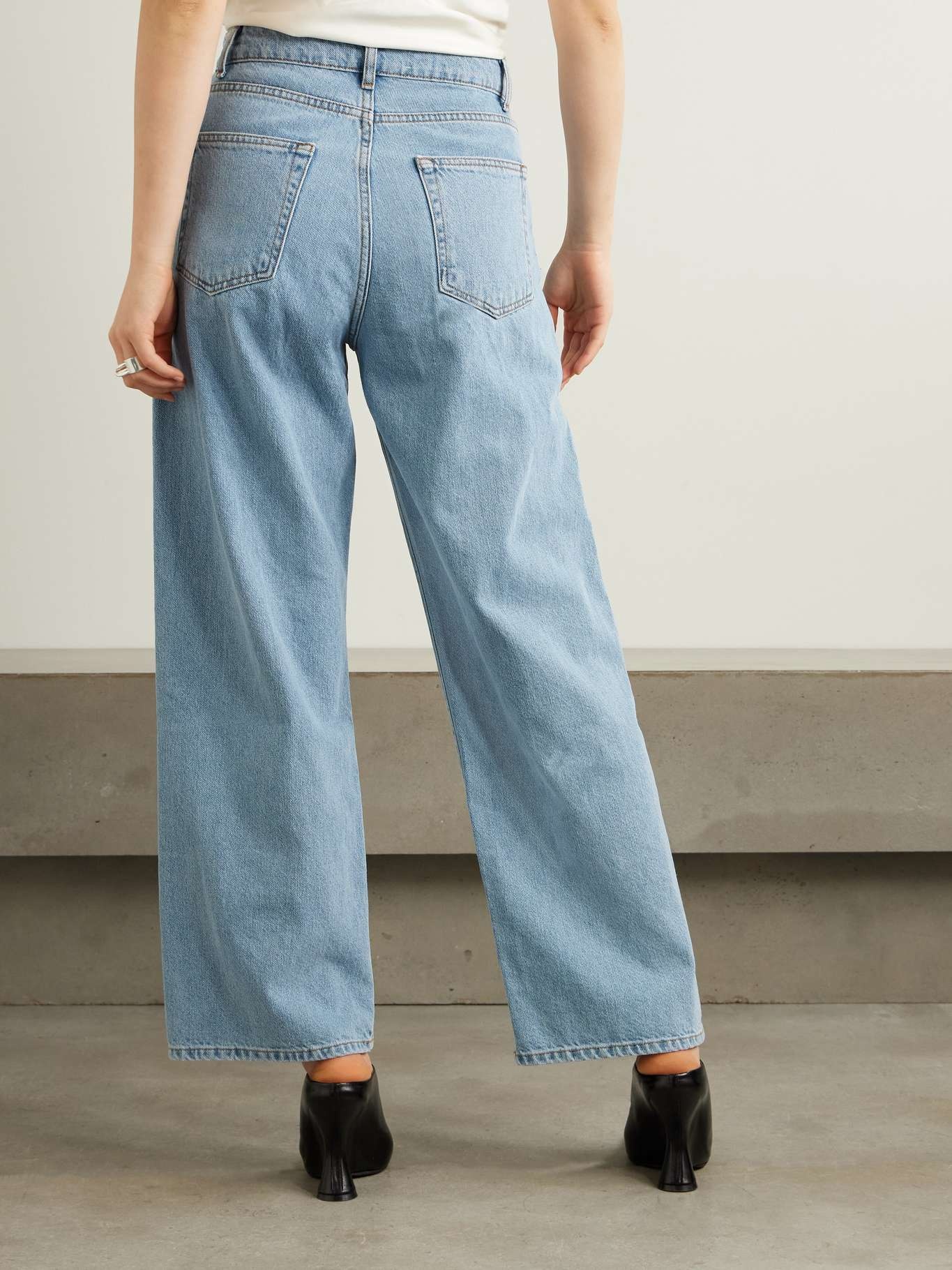 Mid-rise wide-leg jeans - 4