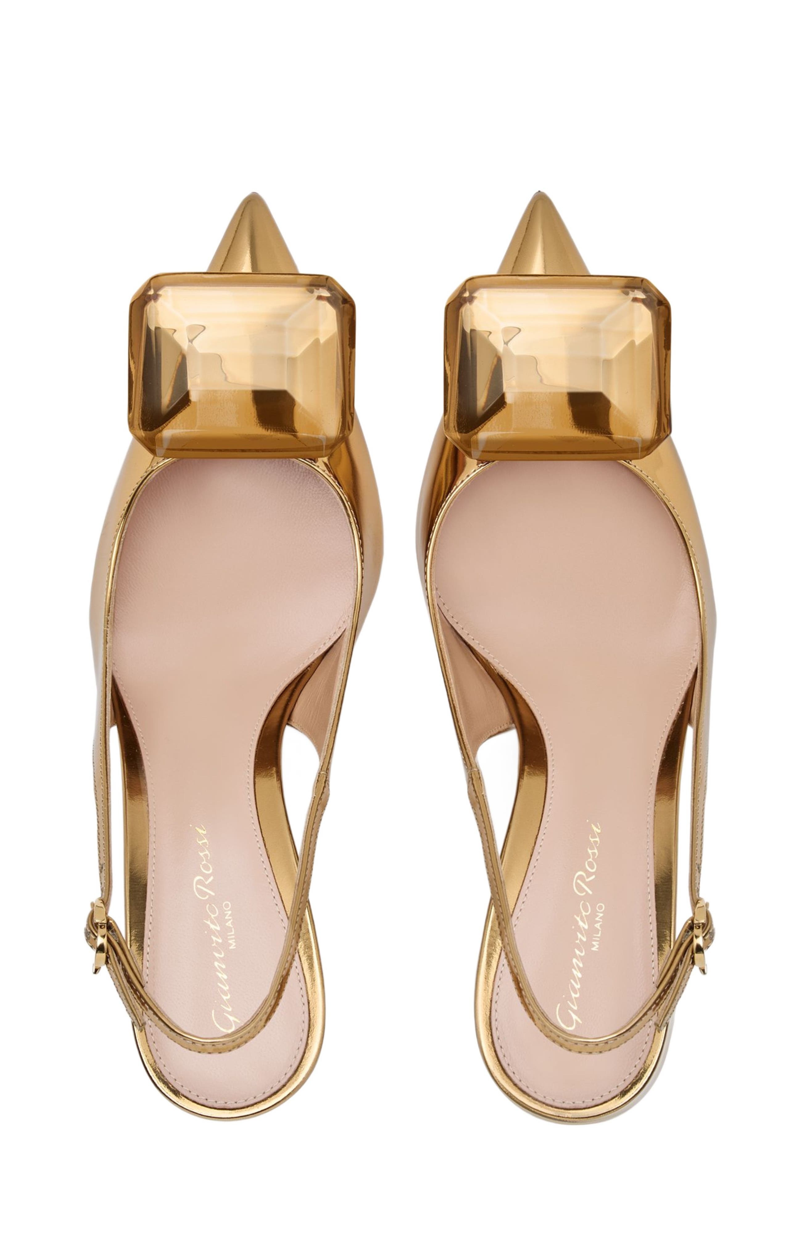 Gianvito Rossi Jaipur Sling in Gold at Nordstrom - 3