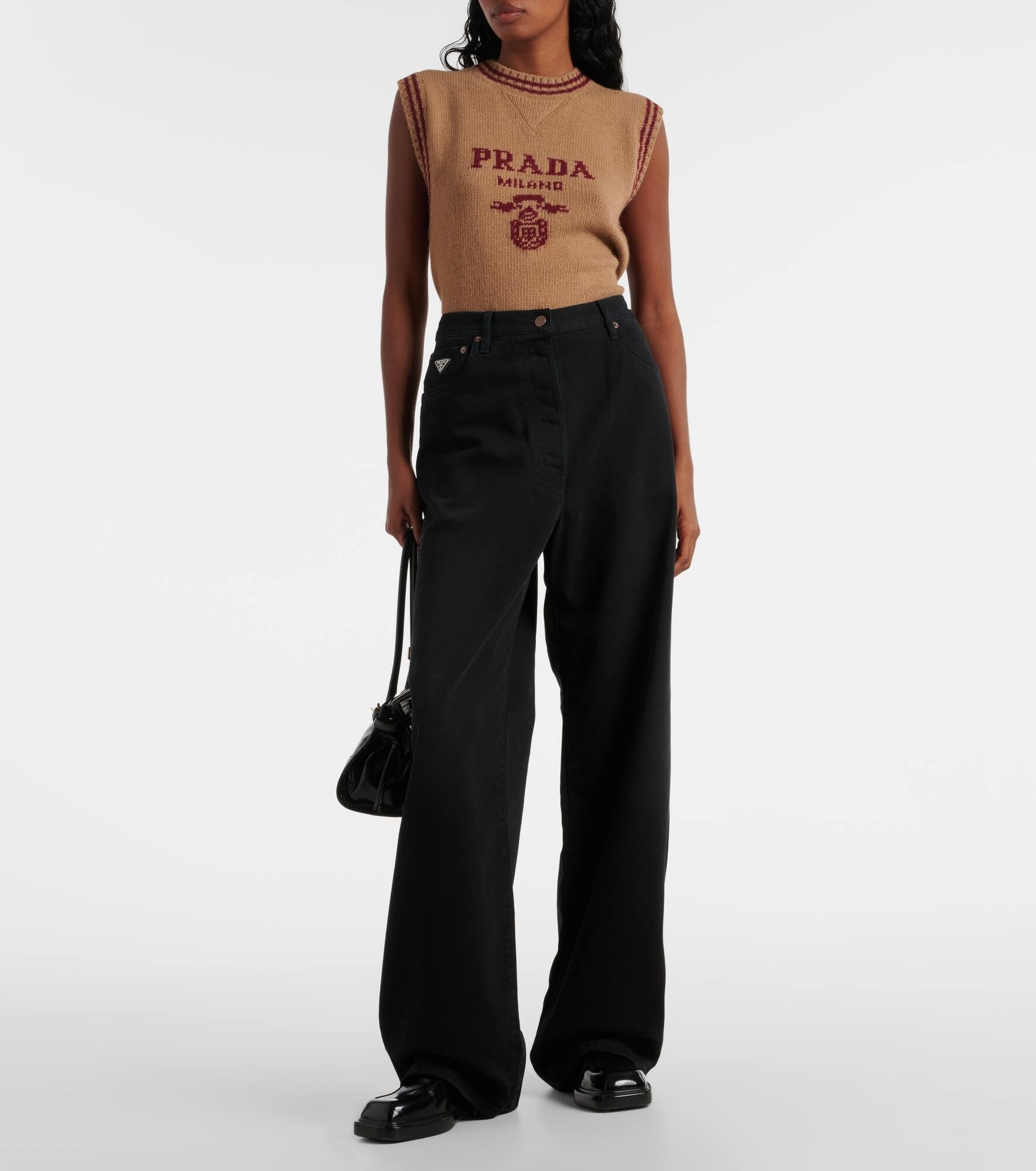 High-rise wide-leg jeans - 7
