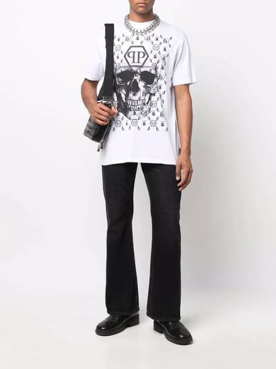 PHILIPP PLEIN skull logo graphic-print T-shirt outlook