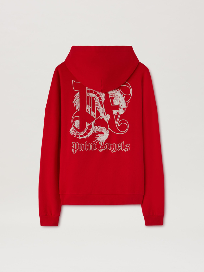 Palm Angels Hoodie With Dragon - Lunar New Year outlook