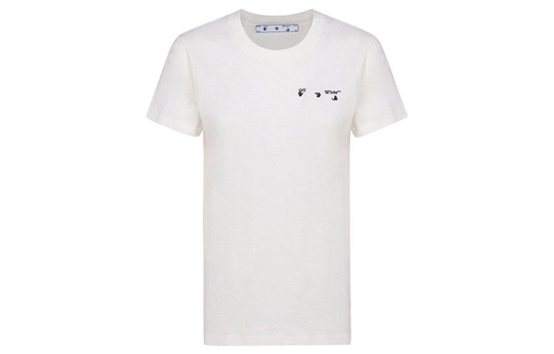 Off-White (WMNS) Off-White SS21 Back Arrow Cotton Short Sleeve White OWAA049R21JER0010331 outlook