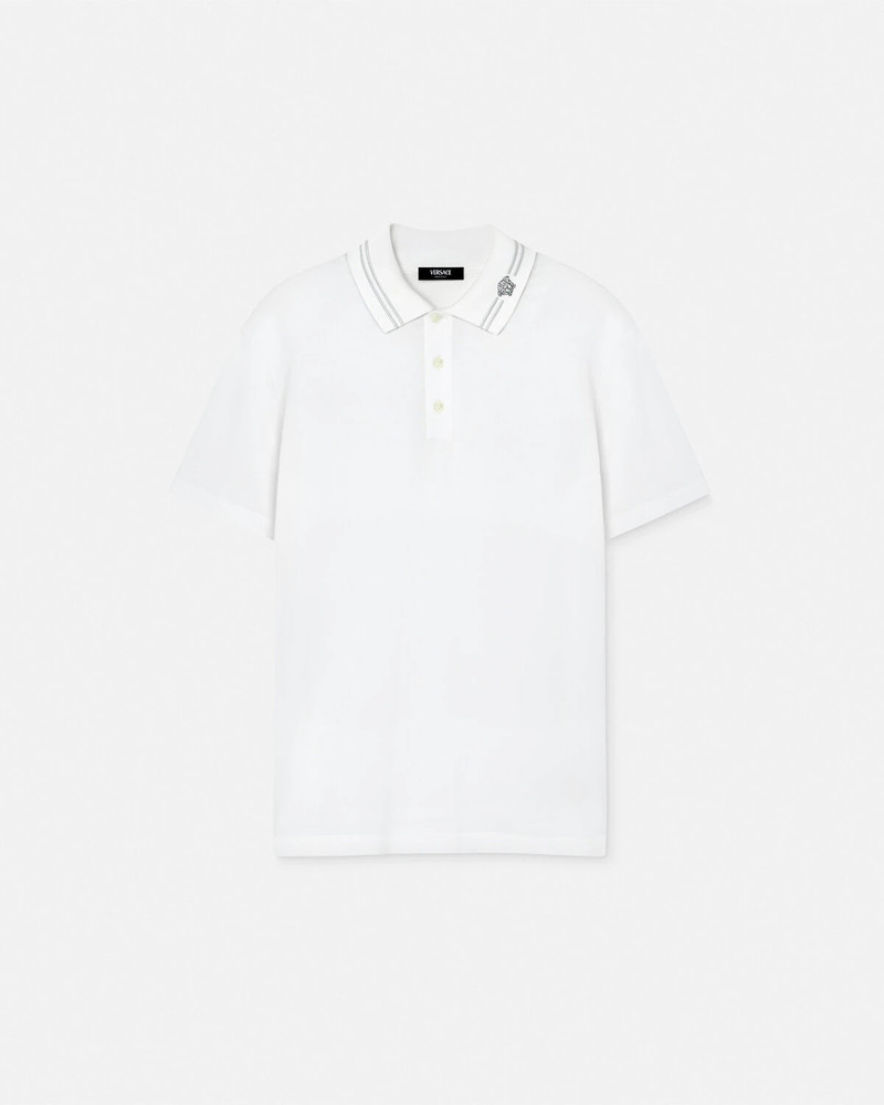 Embroidered Medusa Polo Shirt - 1
