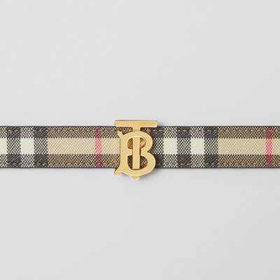 Burberry Reversible Vintage Check and Leather Belt outlook