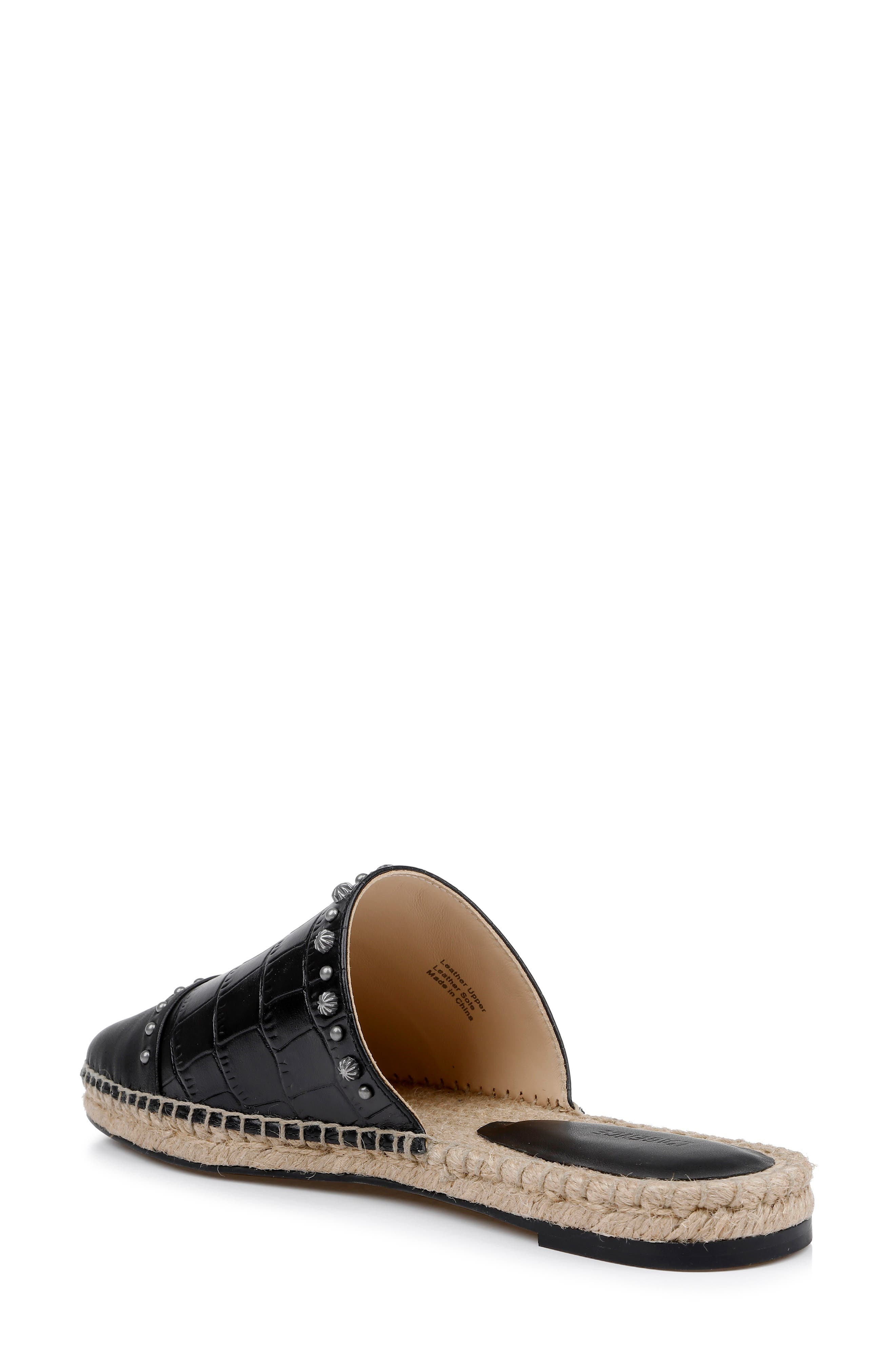 L'AGENCE Helenor Croc Embossed Mule in Black Croco Embossed at Nordstrom - 2