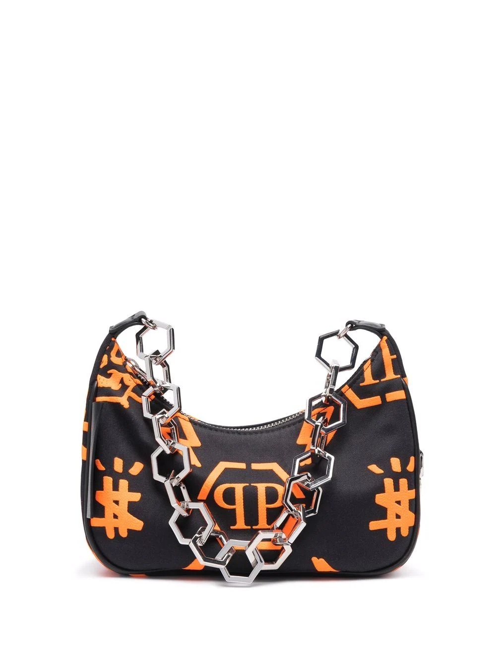 Monogram print shoulder bag - 1