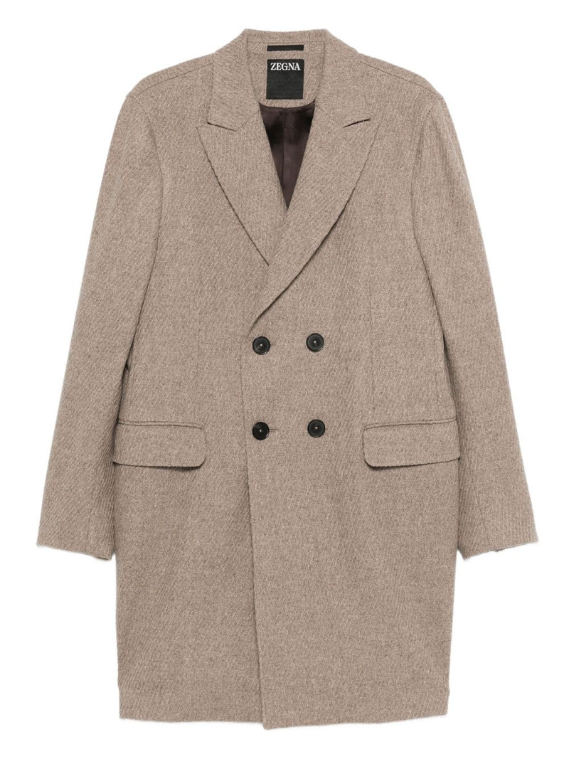 flap-pocket double-breasted coat 1