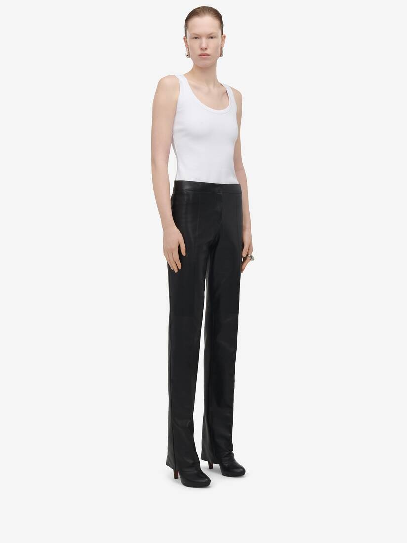 Women's Ribbed Tank Top in Optical White - 4