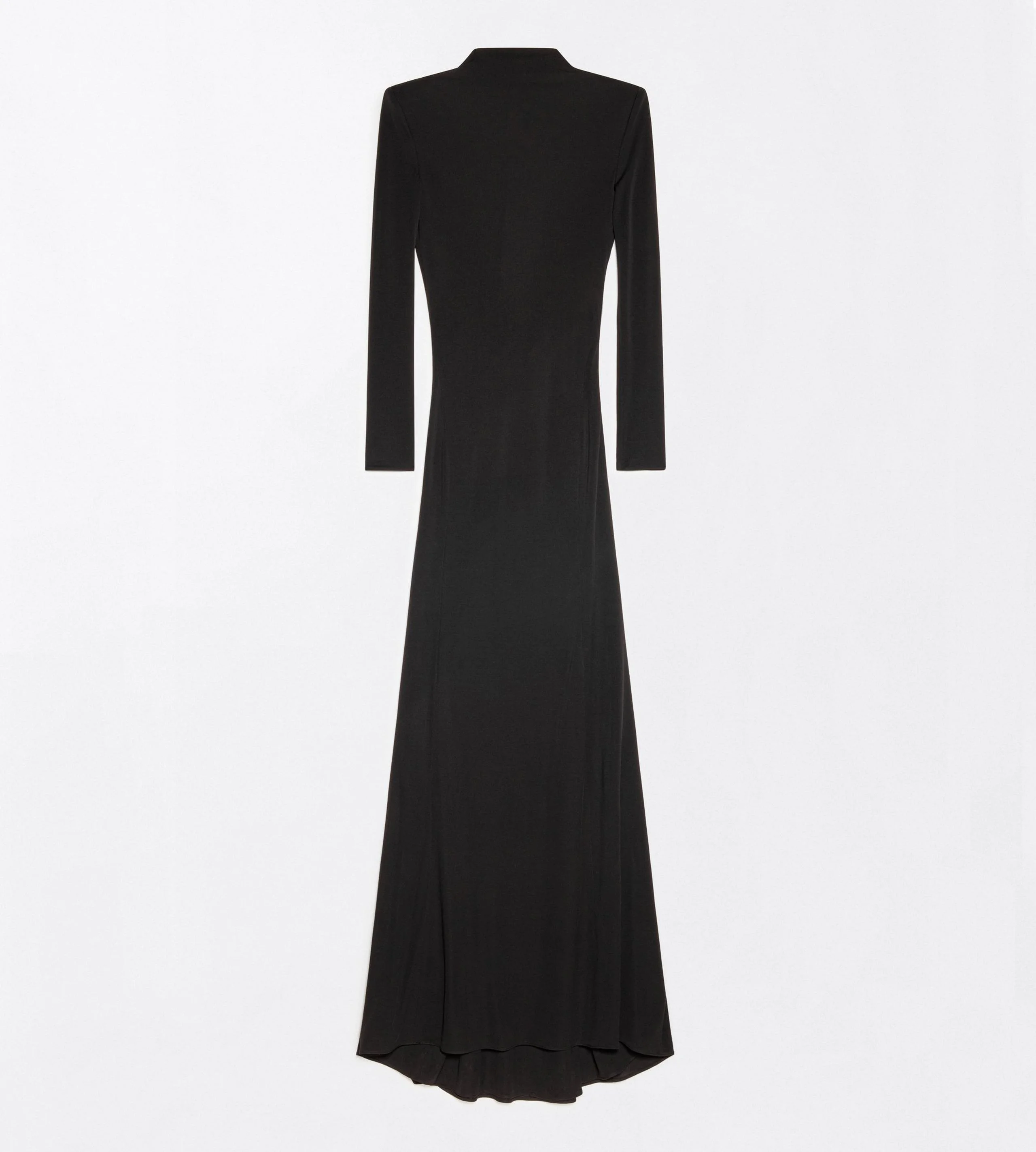 CREPE JERSEY LONG SLEEVE EVENING DRESS WITH CUT-OUT - 1