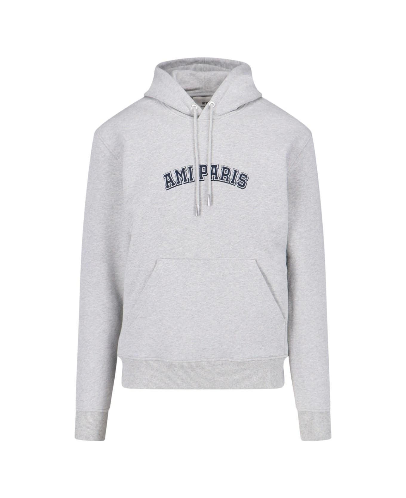 AMI Paris 'paris' Logo Hoodie | italist | REVERSIBLE