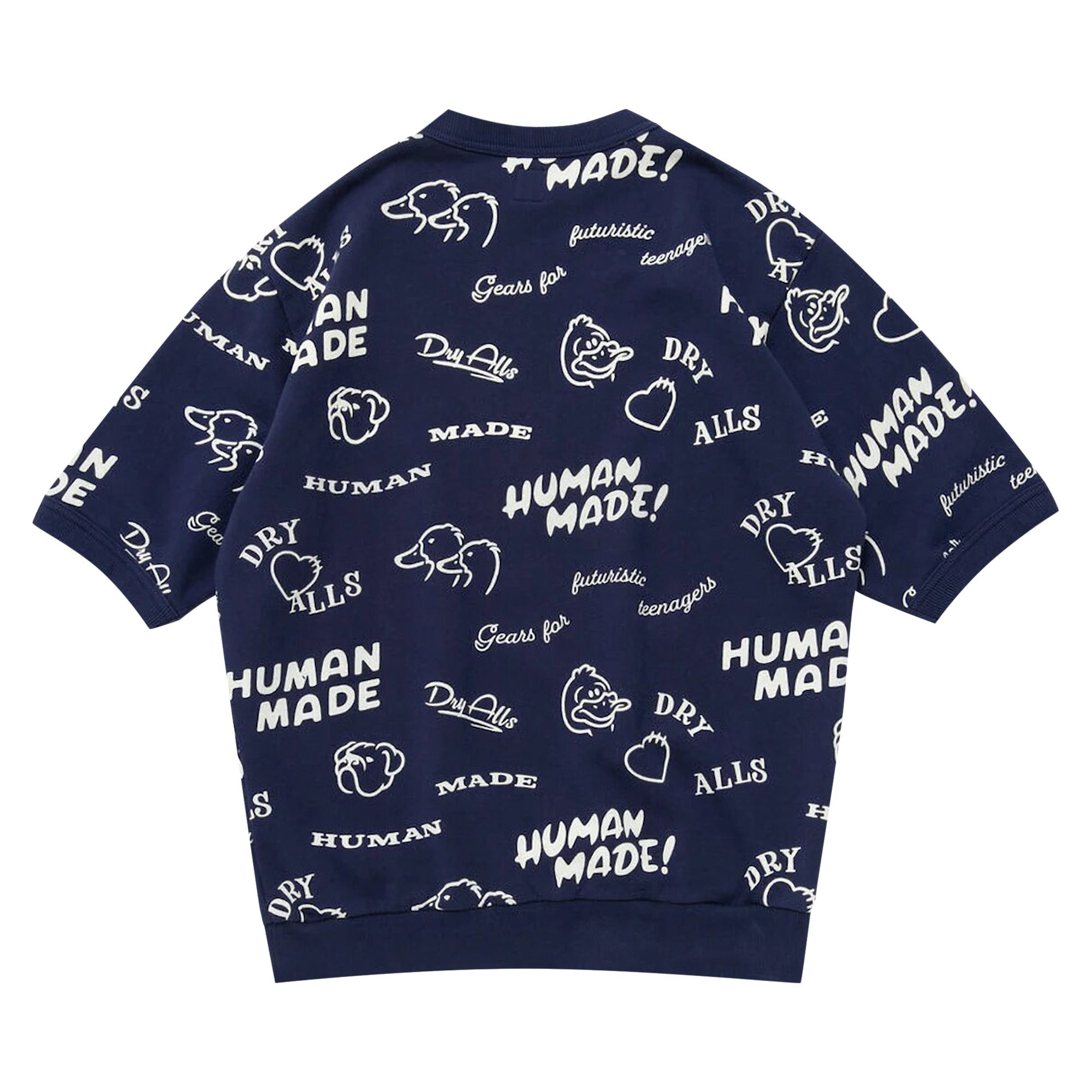 Human Made Printed Short-Sleeve Sweatshirt 'Navy' - 2