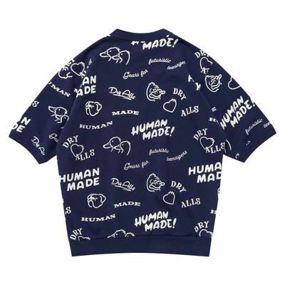 Human Made Human Made Printed Short-Sleeve Sweatshirt 'Navy' outlook