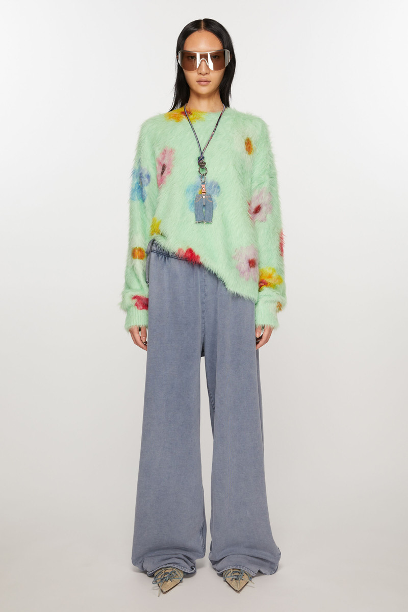 Acne Studios Denim charm keyring - Light blue outlook