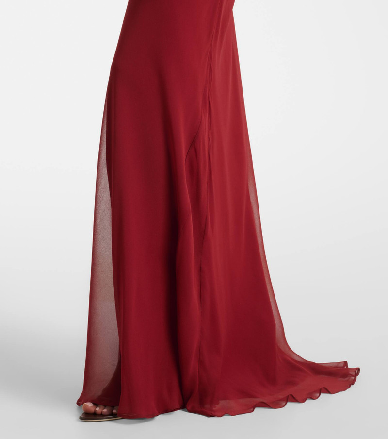 Sheer silk chiffon gown 6