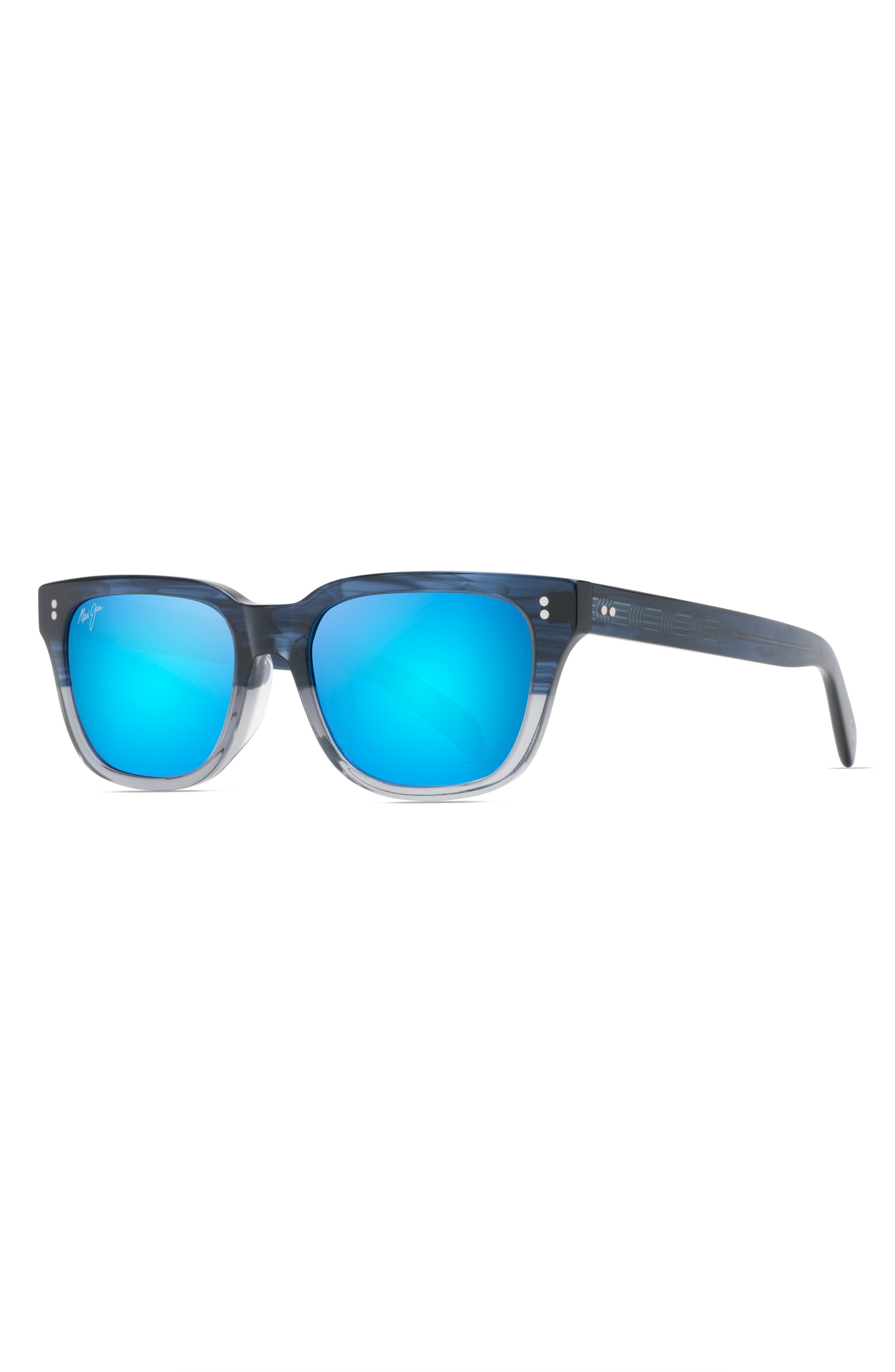 Maui Jim Likeke 54mm PolarizedPlus2® Square Sunglasses in Blue at Nordstrom - 2