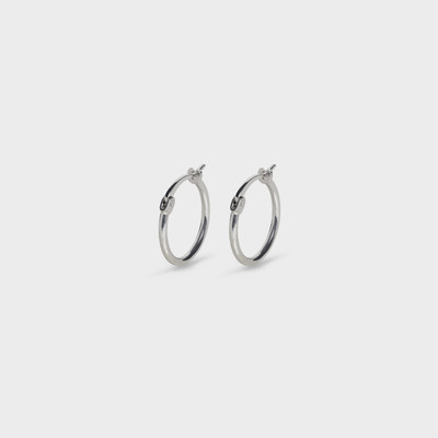 CELINE SIMPLE FORMS EXTRA SMALL HOOPS IN BRASS WITH RHODIUM FINISH outlook