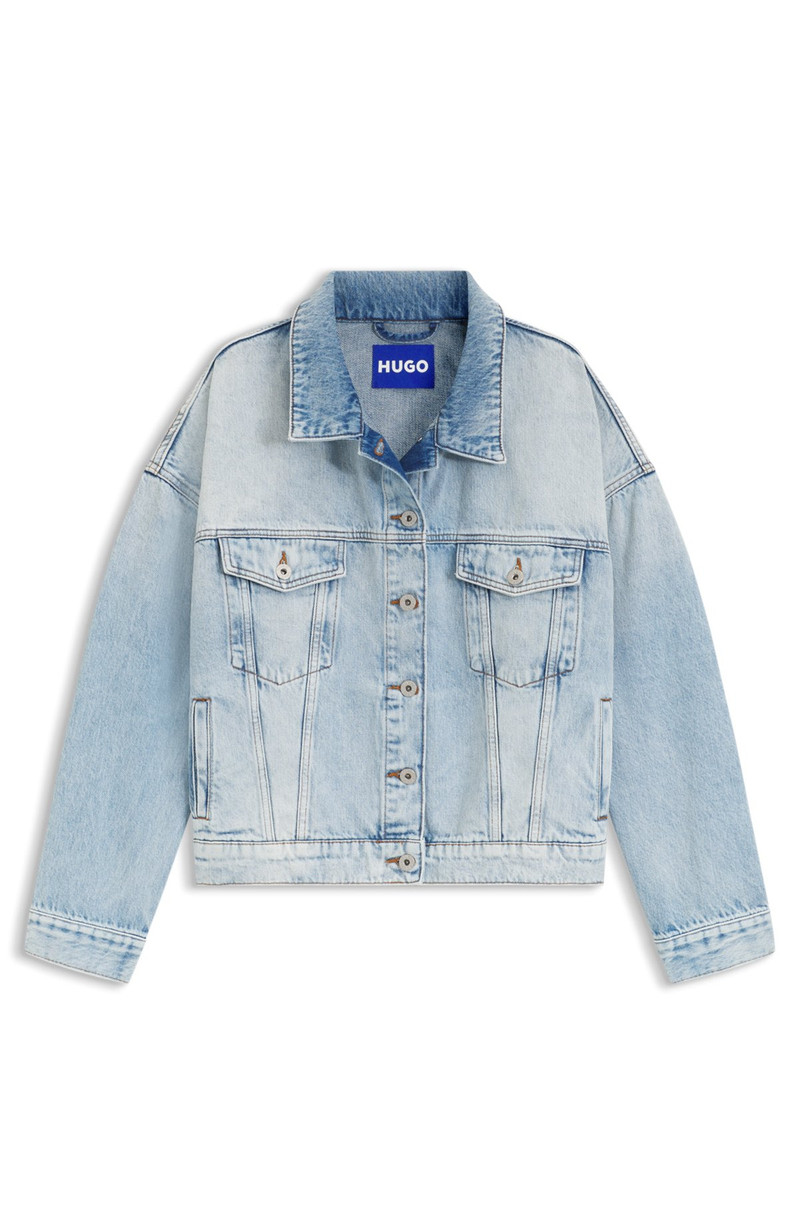 BOXY-FIT JACKET IN BLUE RIGID DENIM 1
