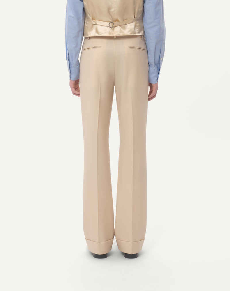 WOOL GABARDINE PANTS WITH TURN-UPS 6