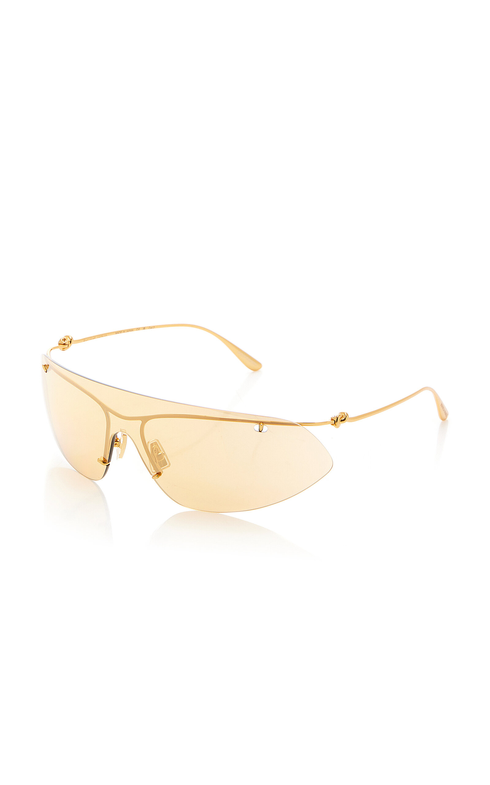 Metal Rimless D-Frame Sunglasses gold - 3