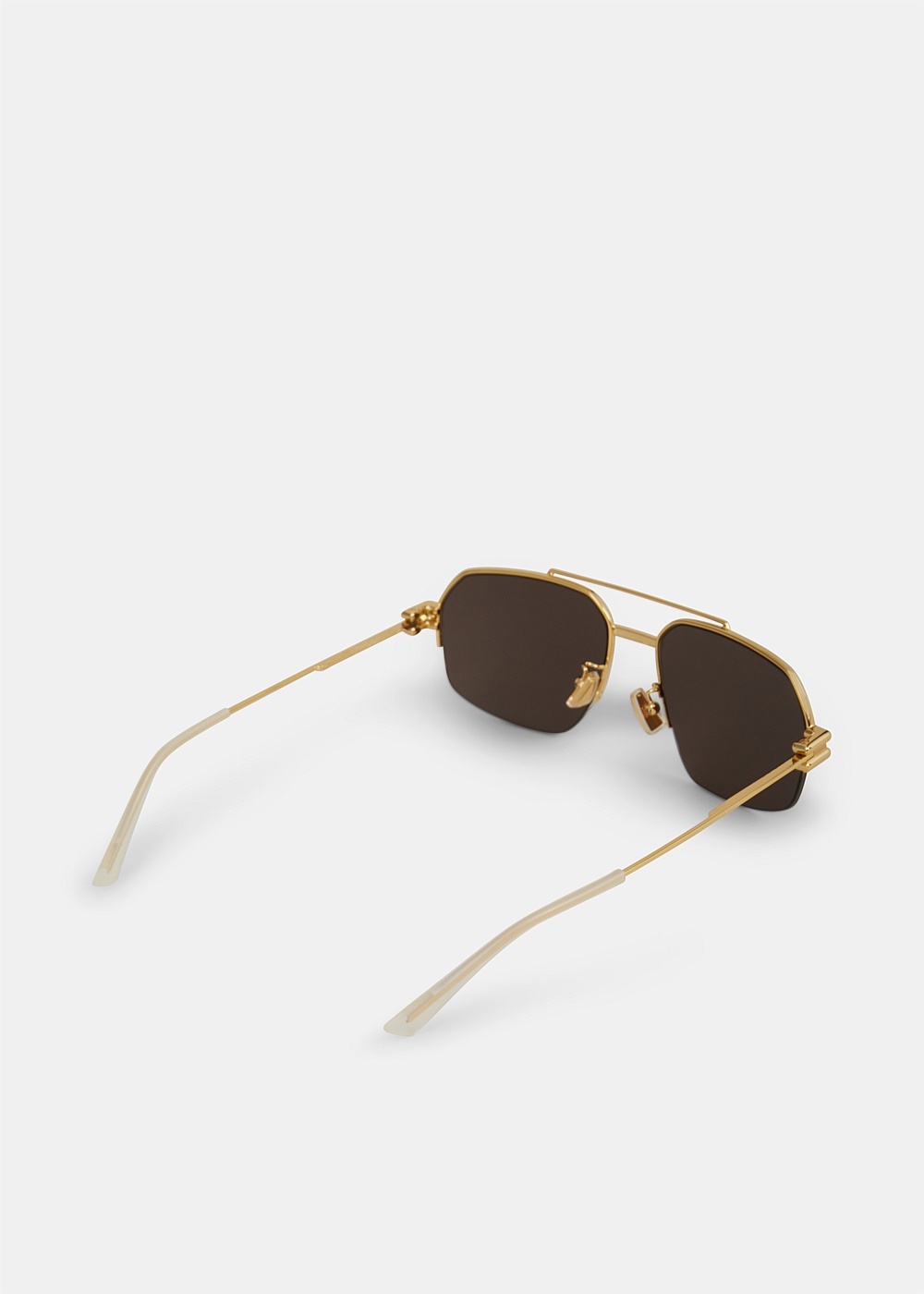 Gold Square Aviator Sunglasses - 3