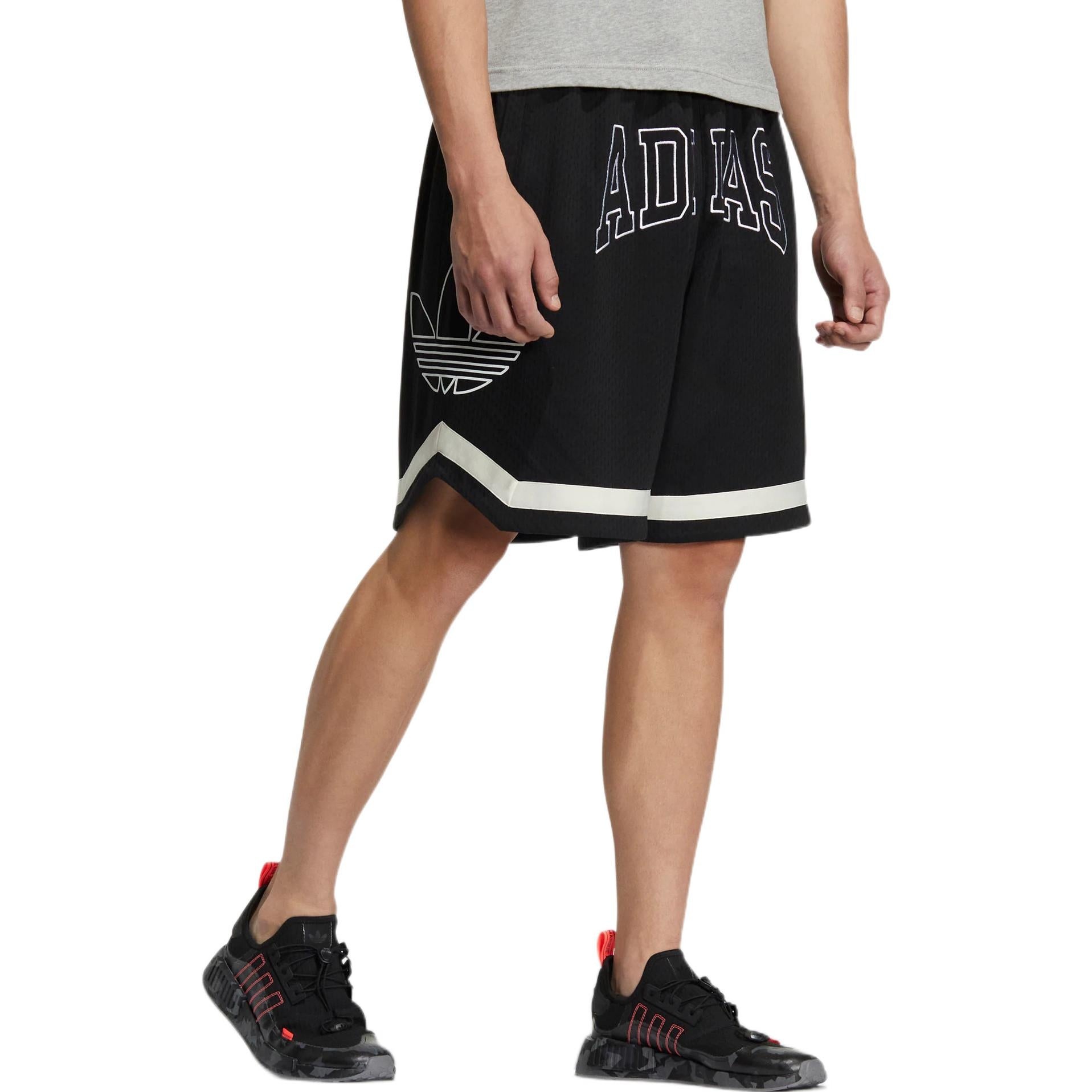 adidas originals Contrasting Colors Alphabet Logo Printing Lacing Straight Sports Shorts Black HZ980 - 3