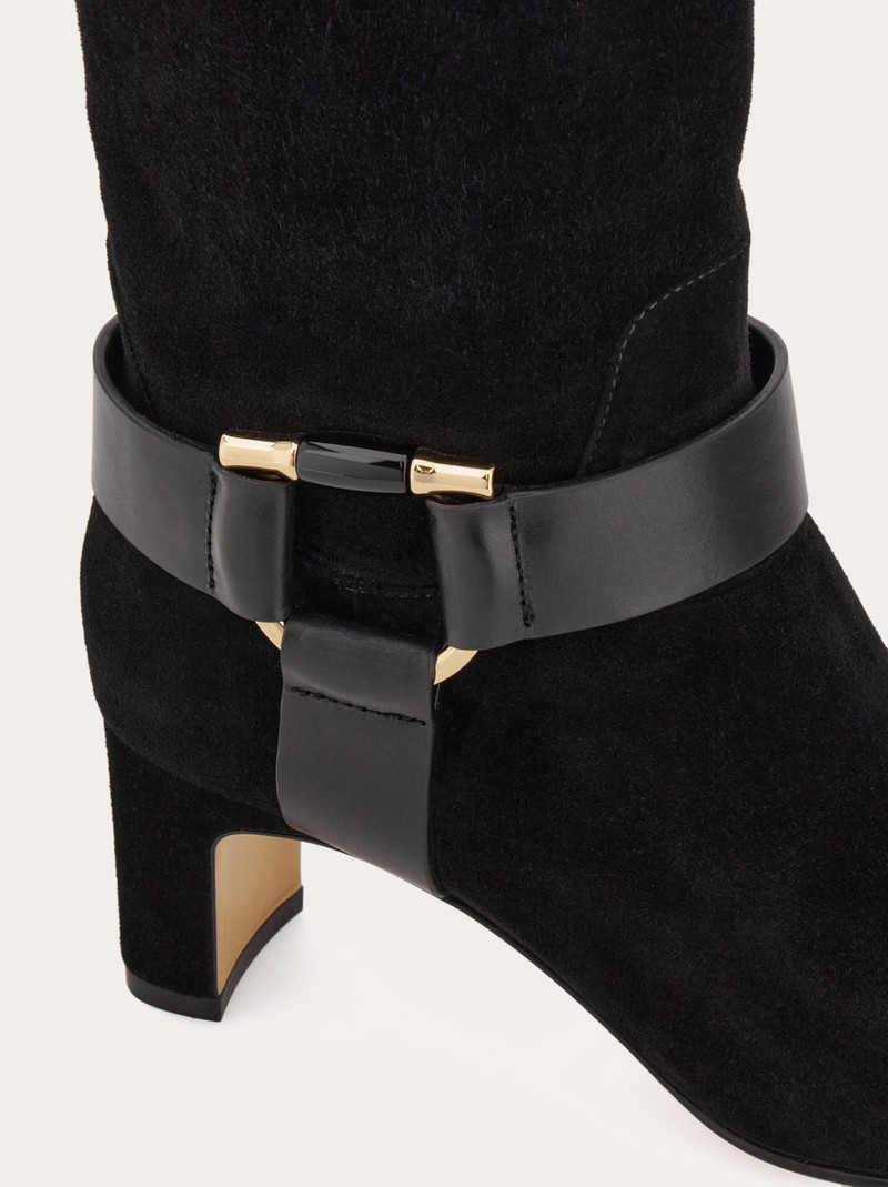 Gancini ornament knee high boot 7