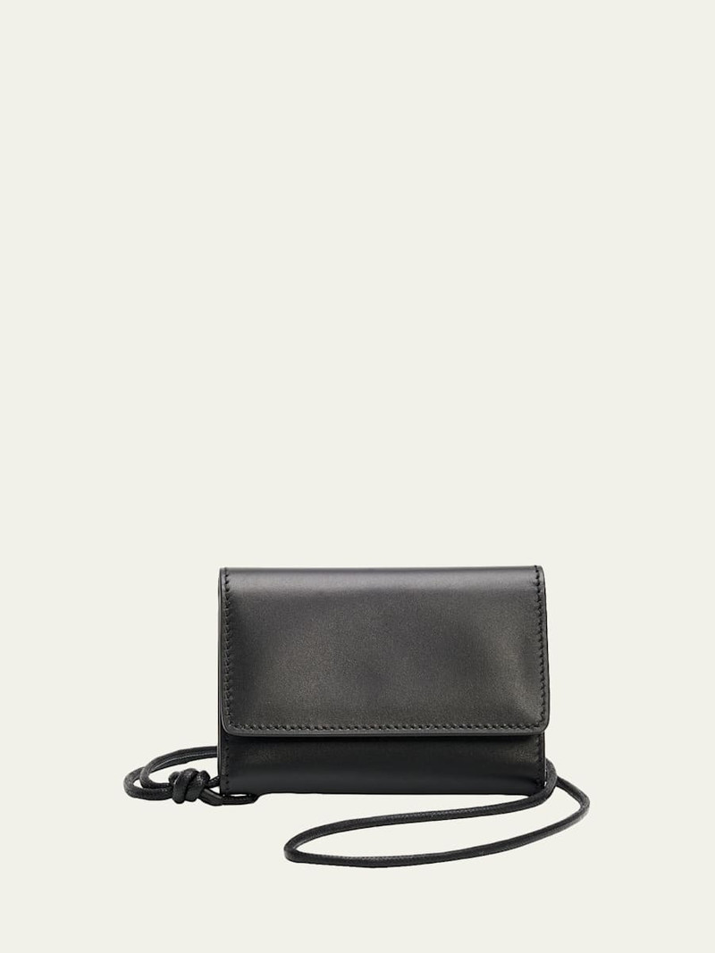 Trifold Leather Card Holder Necklace 1