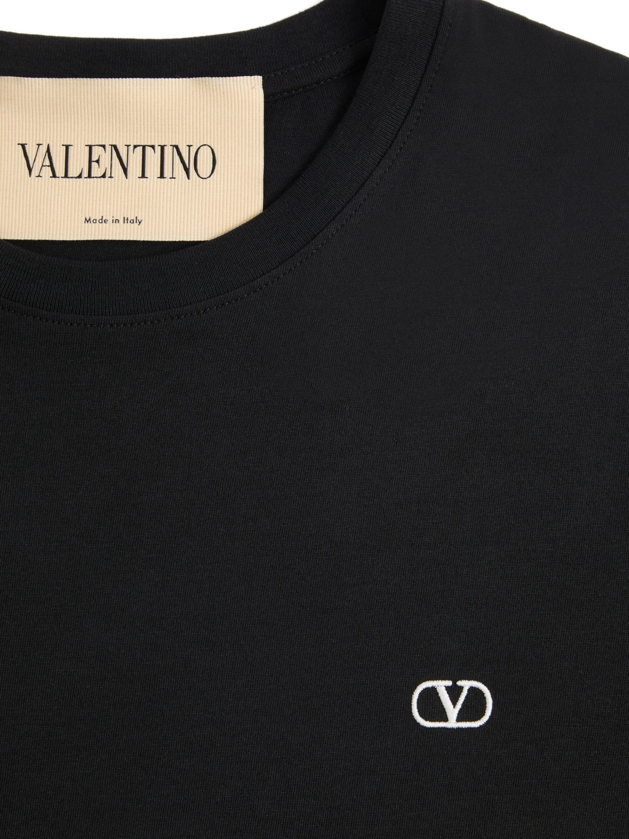 cotton T-shirt with VLogo embroidery - 1