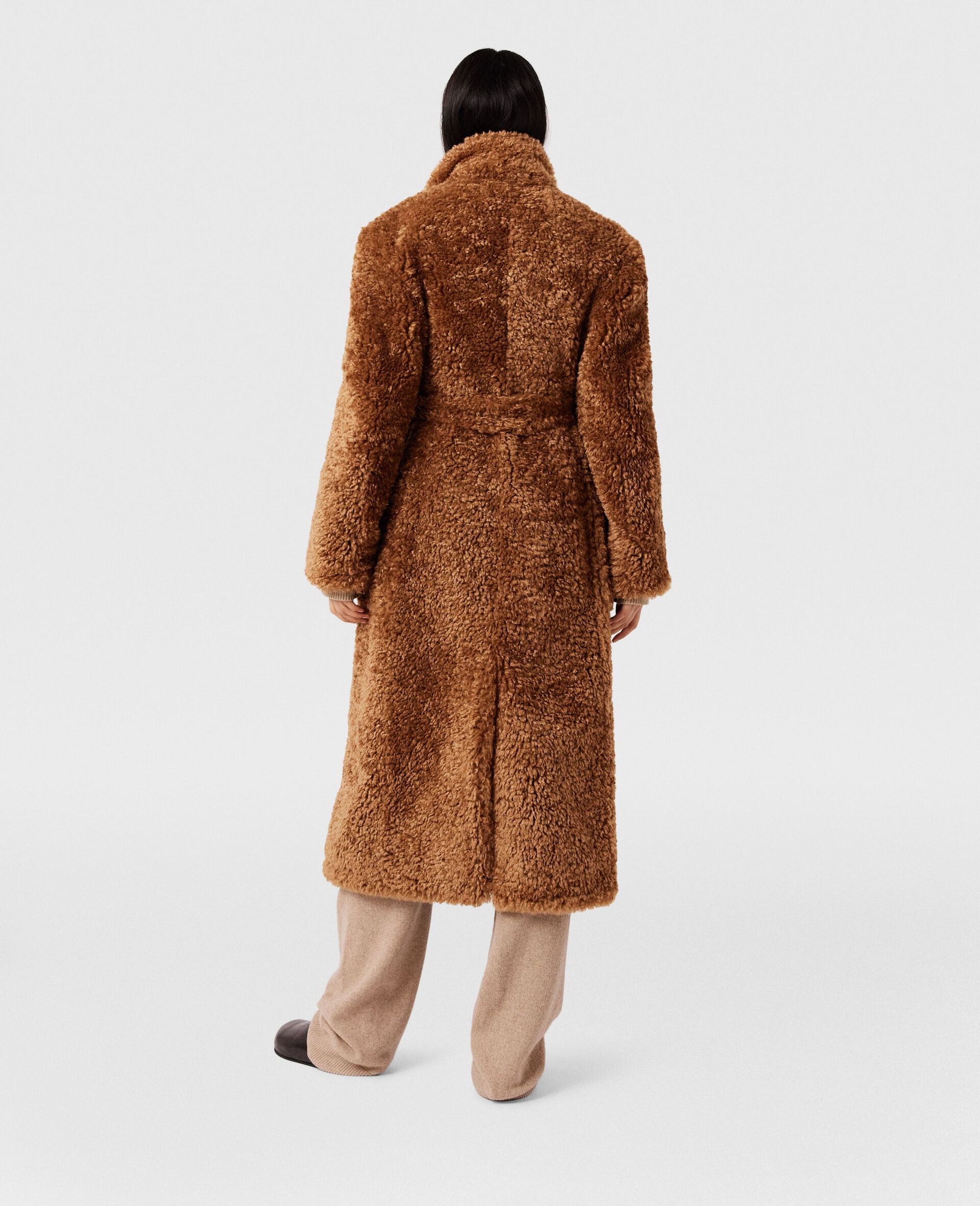 Belted Plush Teddy Coat - 5