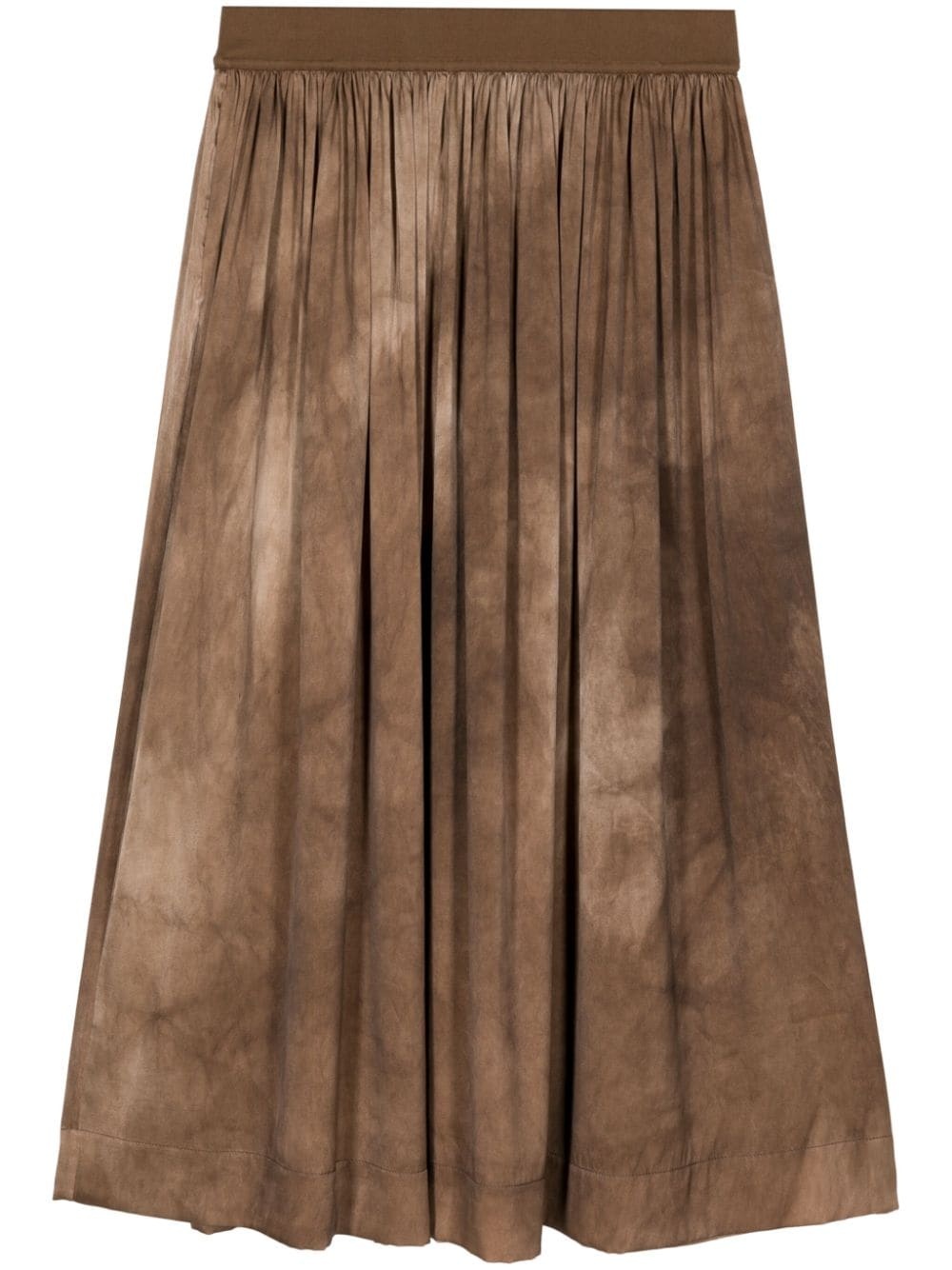 garment-dyed pleated skirt - 1