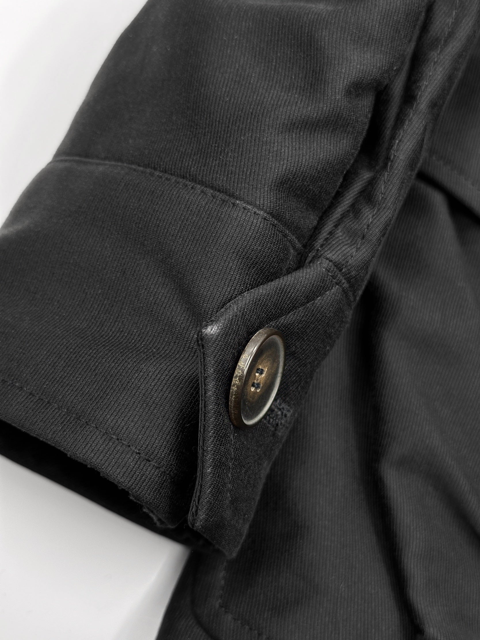 Gucci Fall 2003 Tom Ford Men’s Runway Grey Cotton Military Coat Jacket 46 - 13