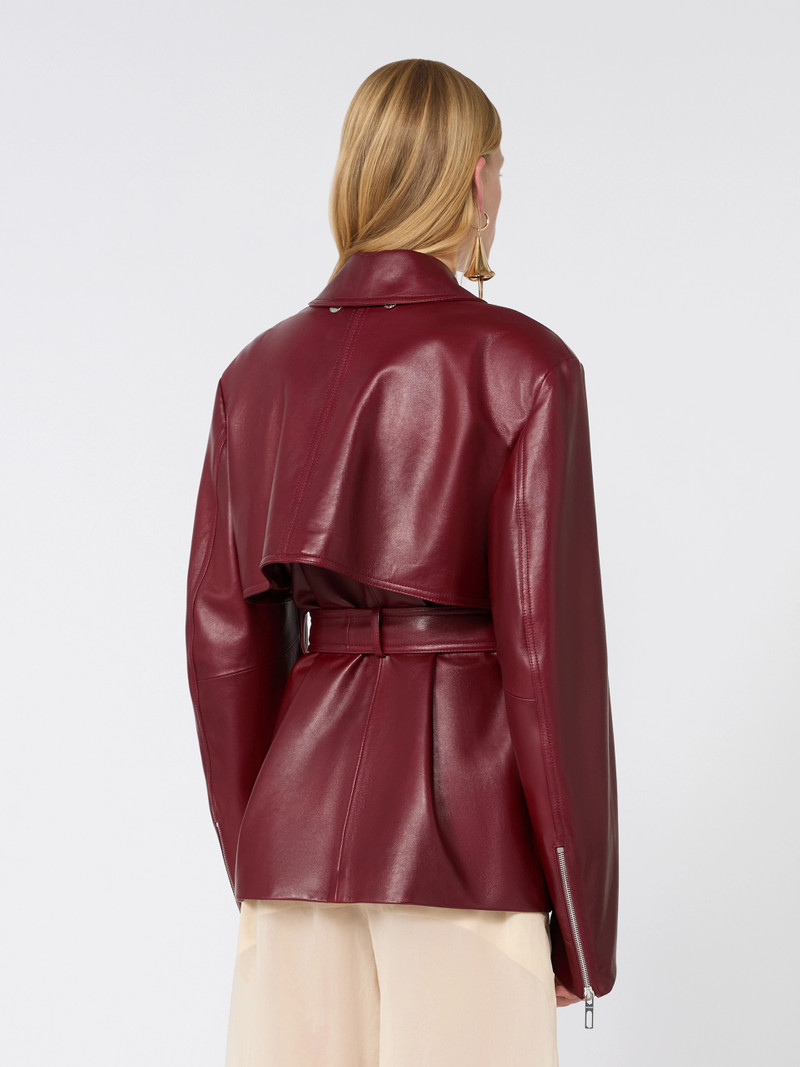 TENZONE Nappa leather two-piece jacket - BORDEAUX 4