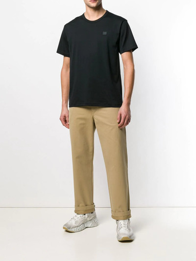 Acne Studios face-patch crew neck T-shirt outlook