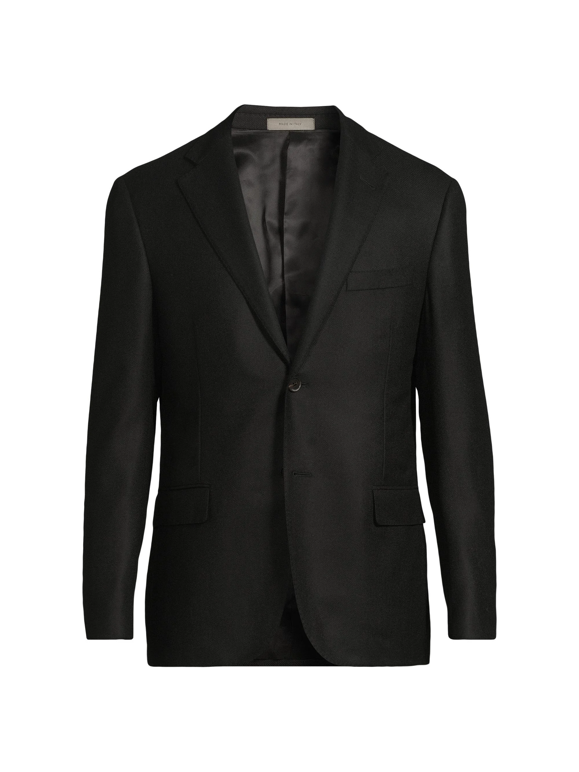 Men's Wool-Silk Sport Coat - Black - 1