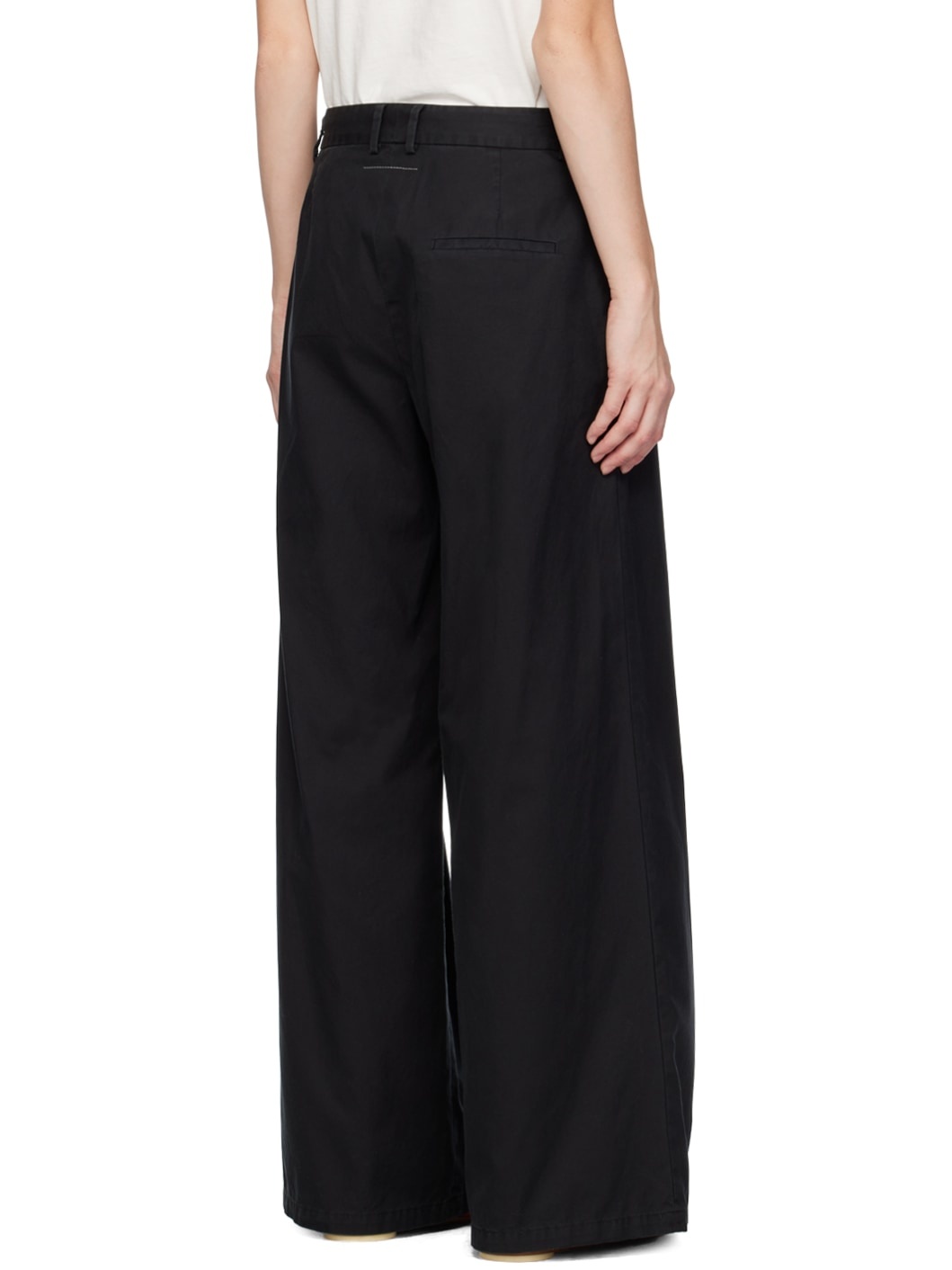 Black Embroidered Trousers - 3