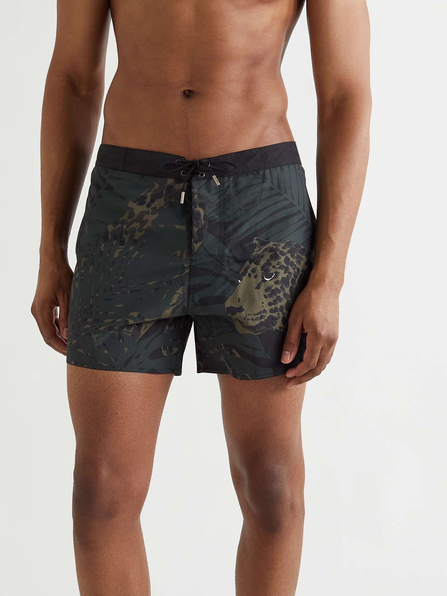 Mid-Length Printed Swim Shorts - 2