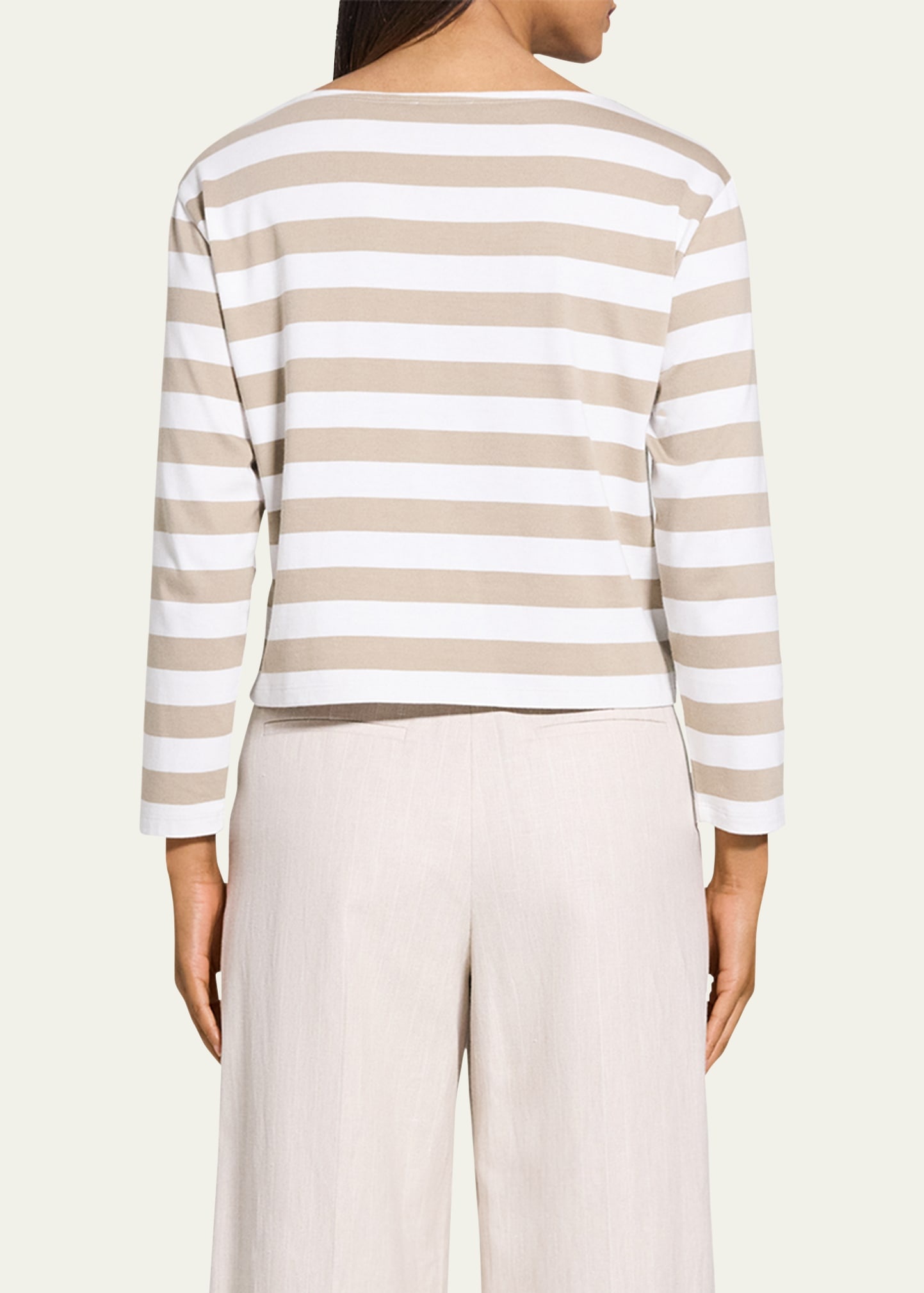 Stripe Boat-Neck Tee - 3