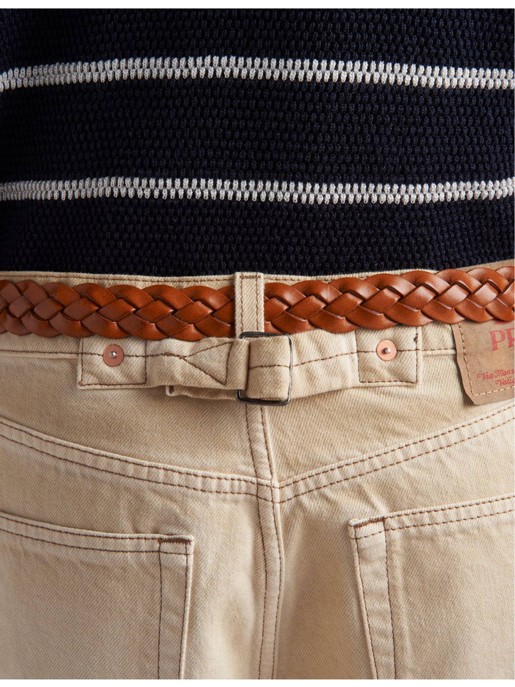 Brand-plaque faded-wash denim shorts - 5