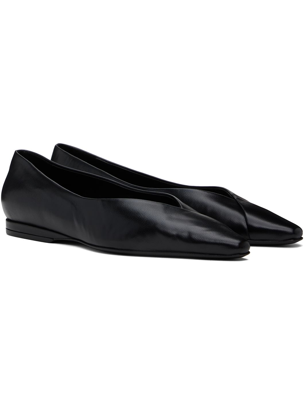 Black Barsi Ballerina Flats - 4